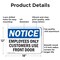 Signmission Employees Only Customers Use Front Door OSHA Notice Sign, Aluminum, 18in W x 12in L, 2PK OS-2PACK-NS-A-1218-L-11992 - alternate 6